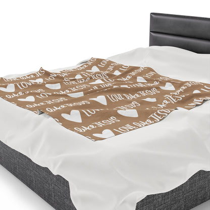 Love Like Jesus Beige Blanket - Friends of the Faith