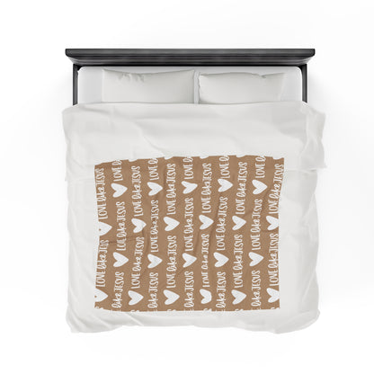 Love Like Jesus Beige Blanket - Friends of the Faith
