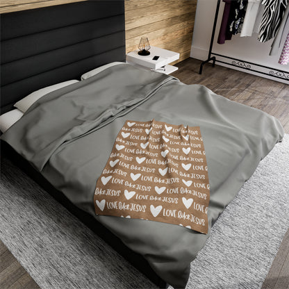 Love Like Jesus Beige Blanket - Friends of the Faith