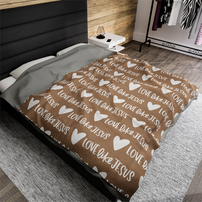 Love Like Jesus Beige Blanket - Friends of the Faith