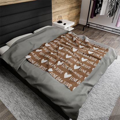Love Like Jesus Beige Blanket - Friends of the Faith