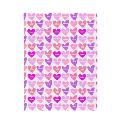 Valentine Hearts Plush Blanket - Friends of the Faith