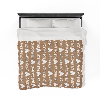 Love Like Jesus Beige Blanket - Friends of the Faith